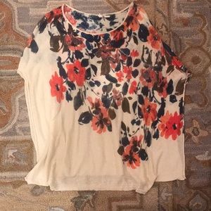 Anthropologie Floral Sweater Size Small